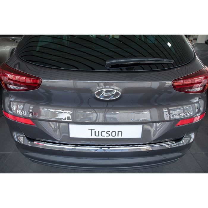 Protection des bords de chargement en acier adapté pour Hyundai Tucson 2 Facelift année 08/2018- [Argent brillant]