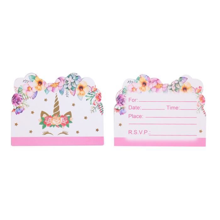 Carte D Invitation Licorne 10 Pieces Lot Fourniture Speciale Pour Fete D Anniversa Modele Invitation Card 6pcs Kuyqkpb Cdiscount Beaux Arts Et Loisirs Creatifs