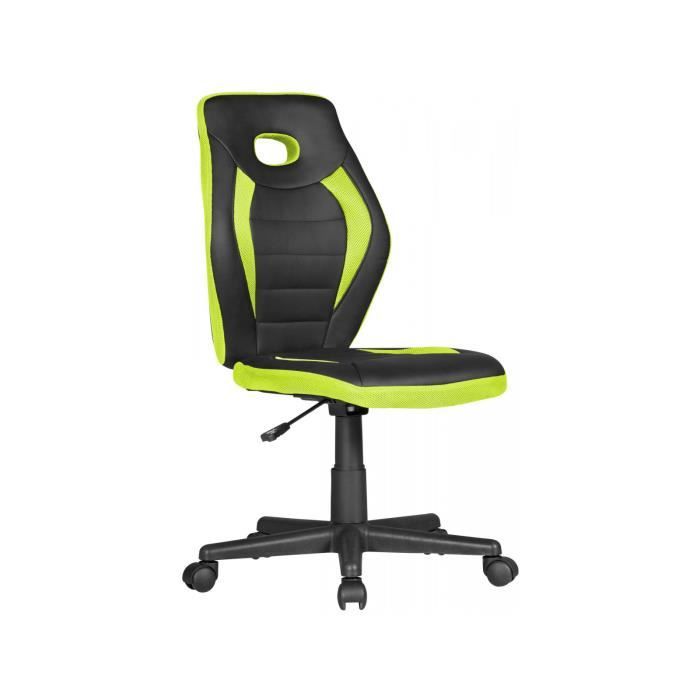 Chaise De Bureau Ergonomique Pour Enfants Reglable En Hauteur Sans Accoudoir Coloris Noir Et Jaune L 63 X P 63 X H 91 103 Cm Achat Vente Chaise De Bureau