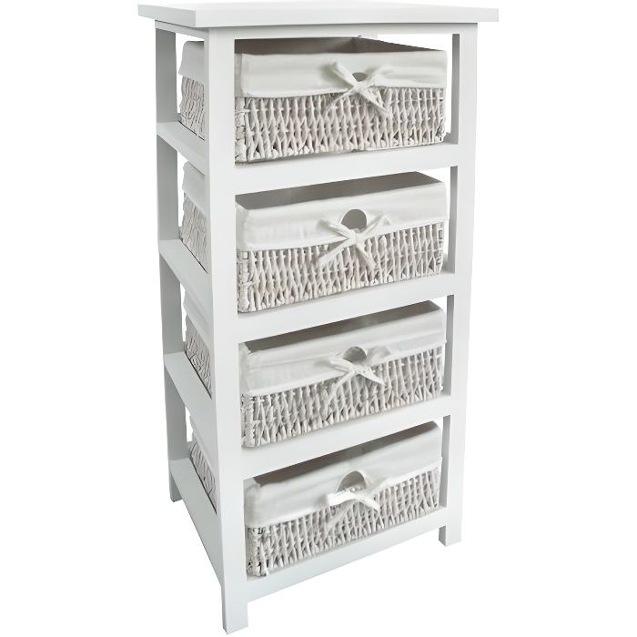Premier Housewares Meuble De Rangement 4 Paniers En Osier