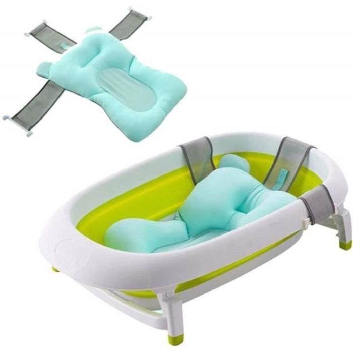 Coussin De Bain Bebe Baignoire Bebe Coussins Bain Tapis De Bain Bebe- Reducteur Baignoire Pour Bebe Oreiller Portable Bain Coussin Flottant Pour Bébé Pour Nouveau-Né Coussin D'air Antidérapant Pichet Bain Bébé