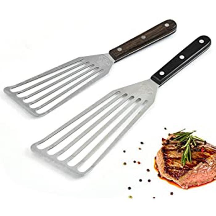 Onlyfire Ensemble De 3 Spatules Inoxydables - Kit Complet Pour Plancha, Barbecue, Teppanyaki Et Gril à Gaz