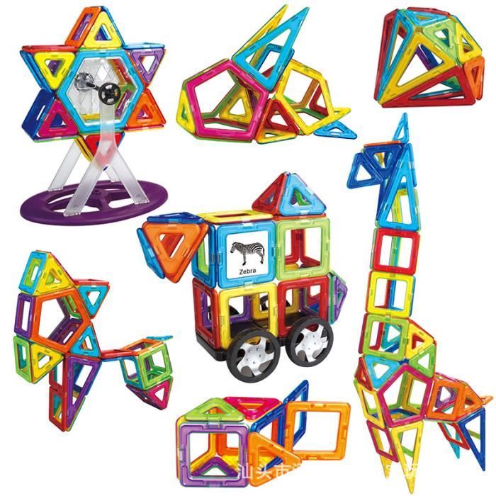 50 Pièces Blocs Construction Magnétiques Enfant Assemblage Jouets créativité