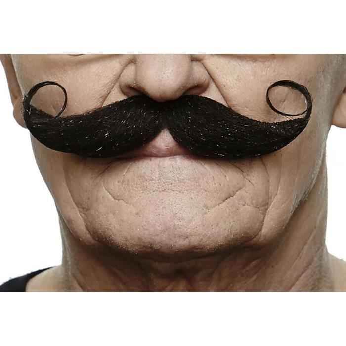 Moustache Adhésive Noire DEGUISE TOI - Accessoire Déguisement Adulte