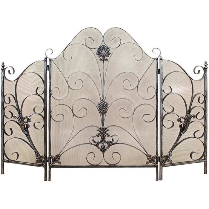 Décor Devant De Cheminée En Fer Forgé – Style Ancien – Occasion