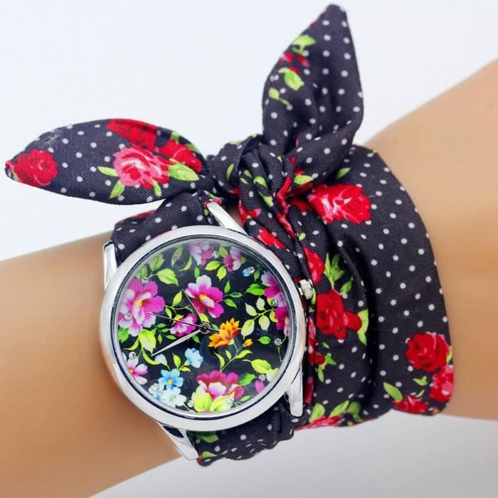 Montres montre bracelet en mousseline de soie pour femmes nouvelle