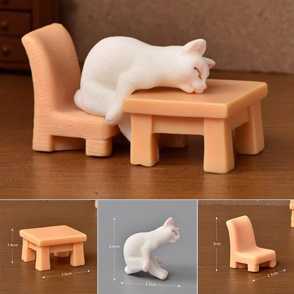 LOT : COLLECTION De 6 Figurines Chat En Porcelaine Allemande EUR 50,00