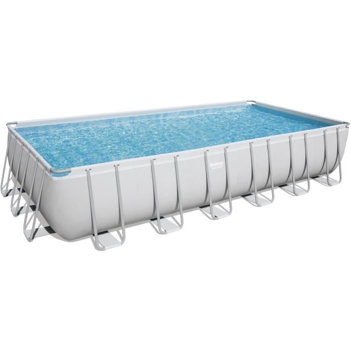 Kit Piscine hors sol tubulaire BESTWAY Power Steel™- 732 x 366 x H 132 cm - Rectangulaire (Inclus po