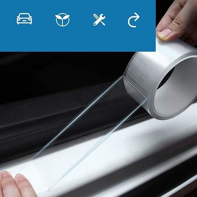 Film de protection de porte de voiture Transparent auto-adhésif couvrant autocollant anti-rayures 5cm x 10M