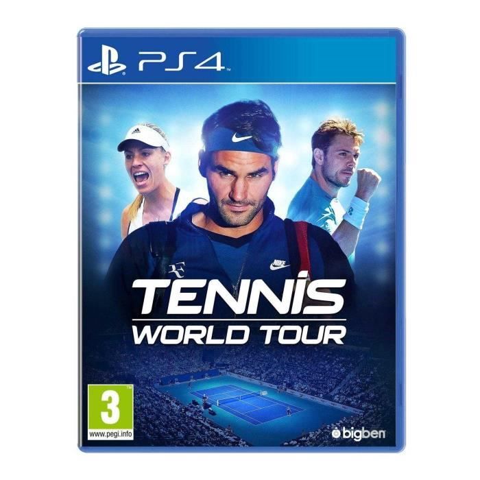Jeu de tennis BIGBEN TENNIS WORLD TOUR pour PS4 Graphismes époustouflants et mouvements fluides