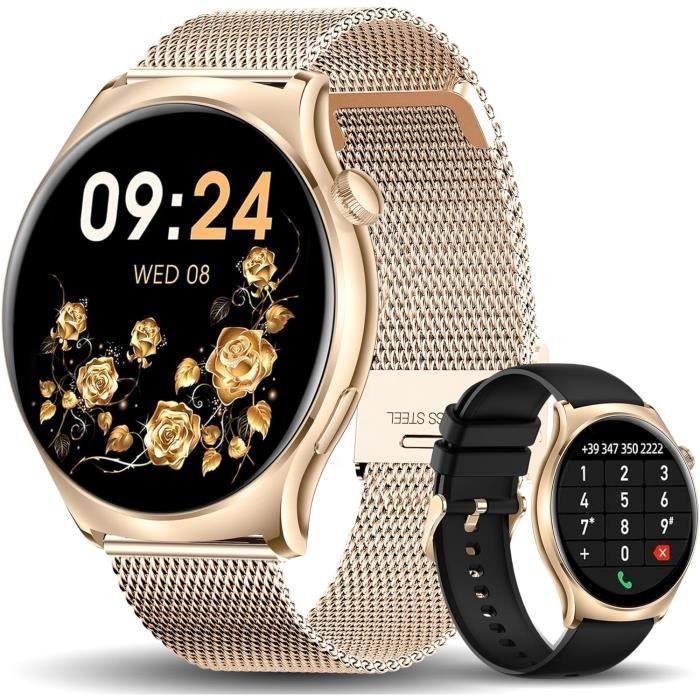 Montre Connectée Femme Taopodo - Écran 1.91" HD - Appels Bluetooth 5.4 - Fonctions Santé Et Sport - Design élégant Et Léger