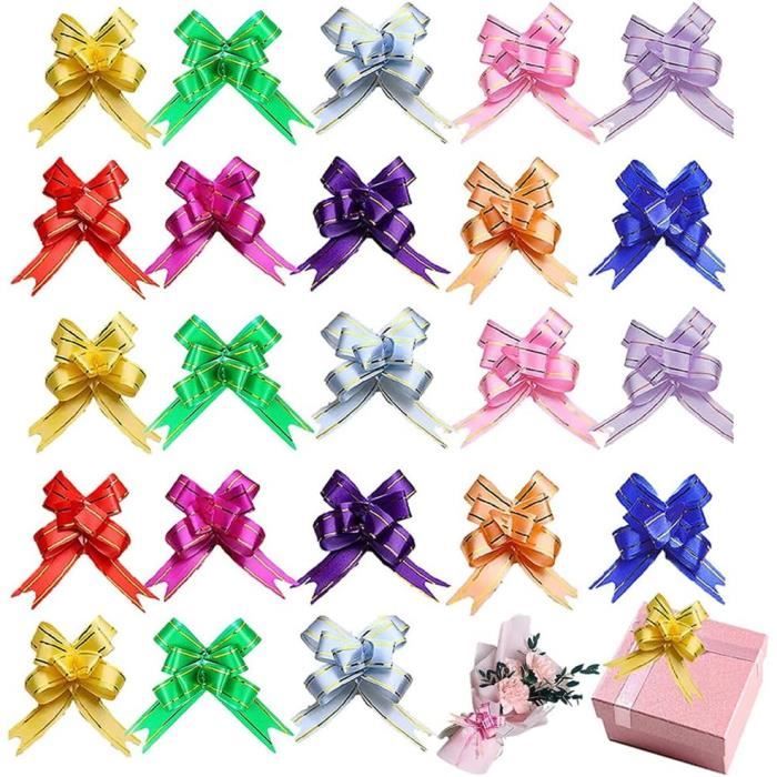 10 Nœuds En Ruban Organza Or Et Rose - 6 Pouces - Pour Emballage Cadeau Noël - Marque Uxcell