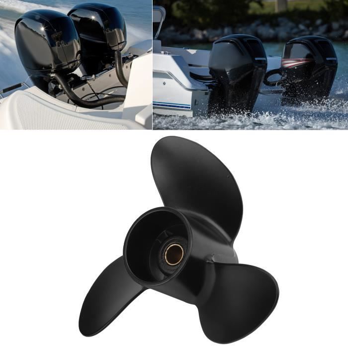Hélice Hors-bord 3 Pales Pour Moteur Mercury Tohatsu 8-9.9 HP - Alliage Aluminium, 12 Cannelures - 6