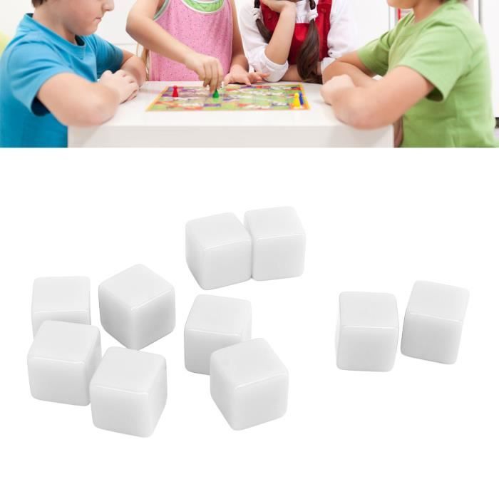 Lot De 30 Dés De 16 Mm (jaune), Dés Vierges à Six Faces, Jeu D'écriture Sur Cubes Pour L