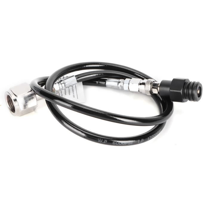 DEYIN Adaptateur Compresseur PCP Tuyau Remplissage 63Mpa/9000PSI Connecteur Rapide 8mm M10*1 (50CM)