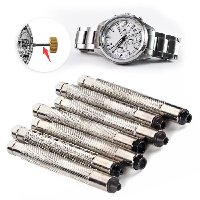 PIÈCE HORLOGERIE POUR MONTRE COURONNE DE REMONTOIR MÉTAL CHROMÉ DIAMÈTRE 4,90