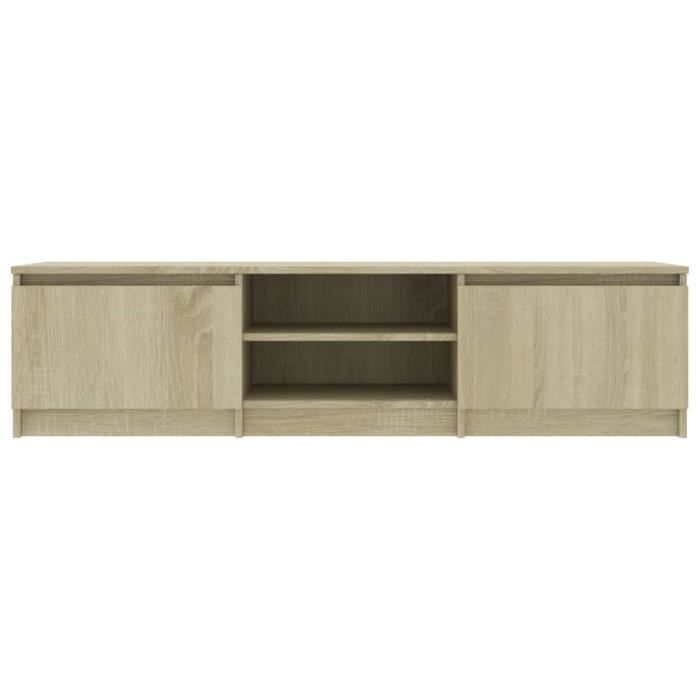 Yanjiibuy Meuble TV Chêne sonoma 140x40x355 cm Aggloméré 112258