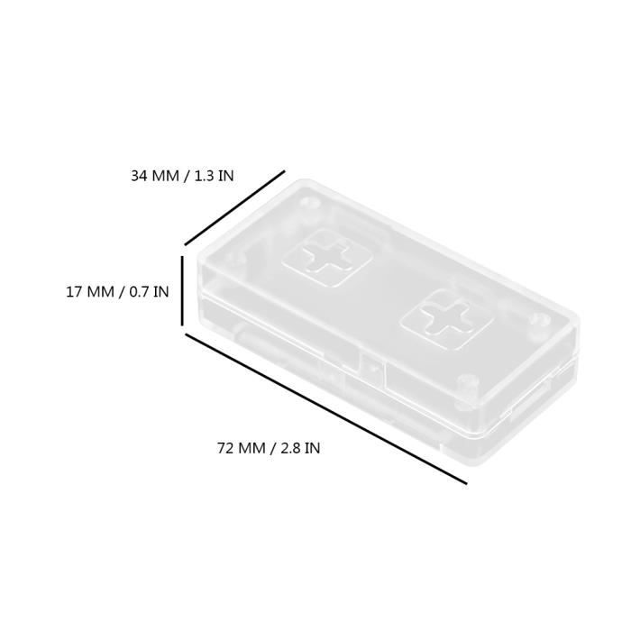 Boîtier Protection Transparent Pour Raspberry Pi Zero W/1.3 - ABS - Montage Facile