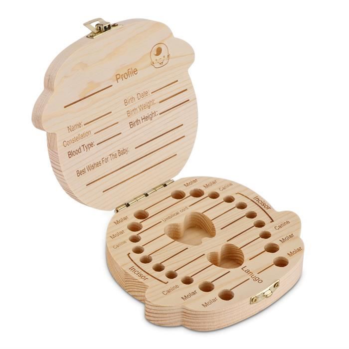 Organisateur De Boite En Bois Pour Les Dents De Lait De Bebe Save Support De Stockage De Coiffure Pour Les Garcons Cdiscount Puericulture Eveil Bebe