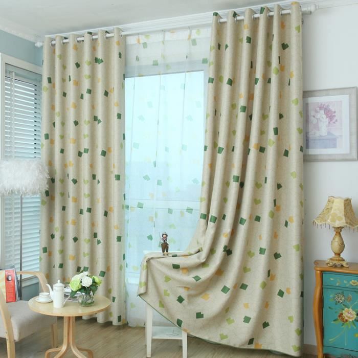 Rideaux Occultants Chambre Enfant Decoration Rideau 100 250cm Achat Vente Store De Fenetre Cdiscount
