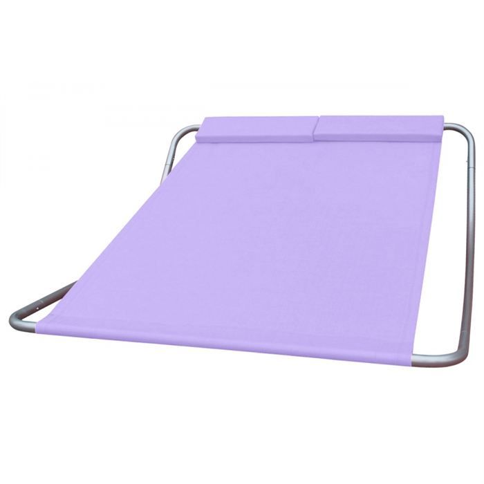 Transat A Bascule 2 Personnes Hesperide Violet Achat Vente Chaise Longue Transat A Bascule 2 Pers Cdiscount