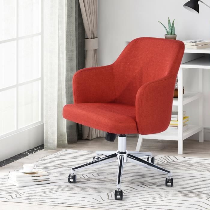 Terance Chaise De Bureau Tissu Rouge Hauteur Reglable Achat Vente Chaise De Bureau Tissu Soldes Sur Cdiscount Des Le 20 Janvier Cdiscount