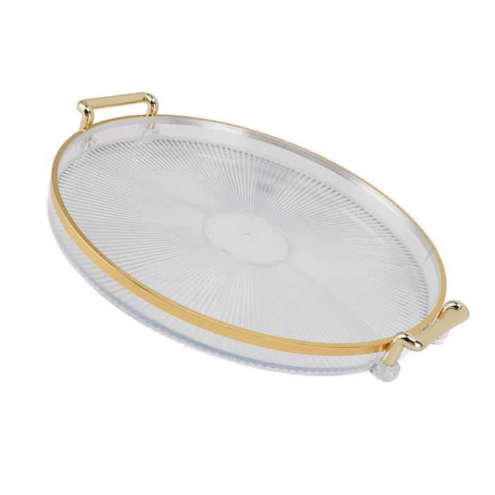 Lot 3 Plateaux Service Ronds 30.5cm Rongxze - Rose, Bleu, Vert Pour Fêtes Et Cuisine