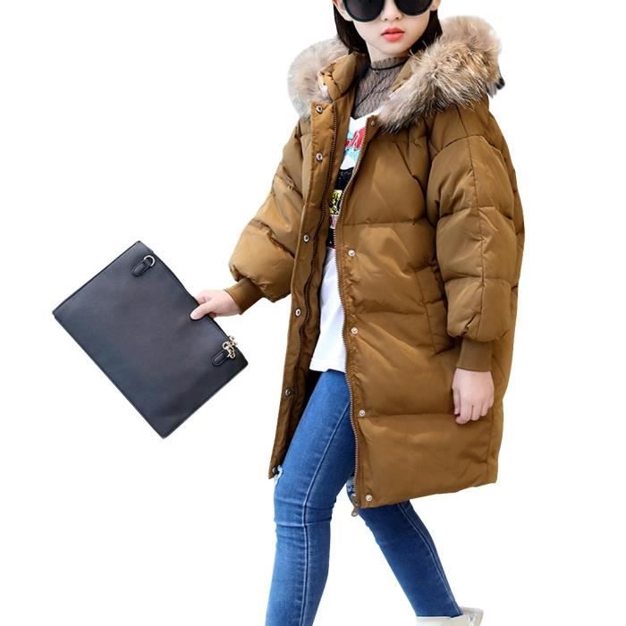 doudoune marron enfant