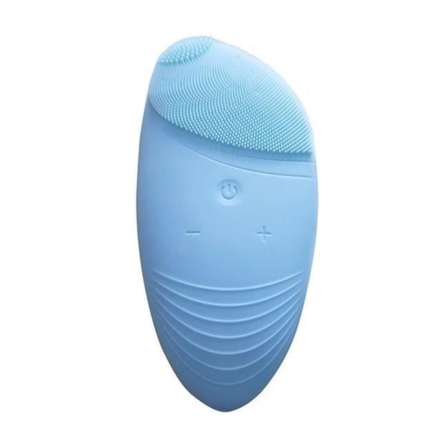 Brosse Nettoyante Visage Électrique - 3 Têtes En Silicone - 4 Vitesses - Rechargeable - Neuf