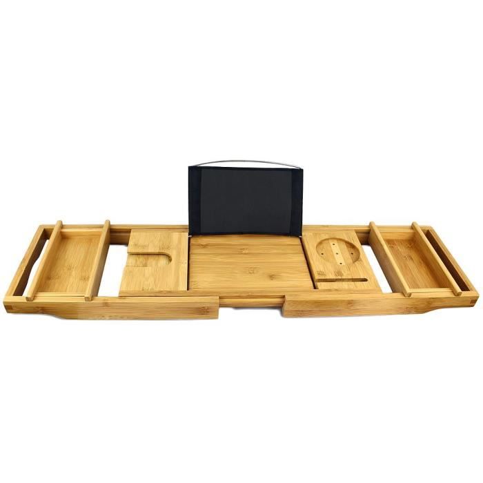 Plateau De Baignoire Etagere A Baignoire En Bois Avec 2 Supports Amovibles Et Porte Savon Tissu Noir Materiau Bambou Achat Vente Porte Accessoire Plateau Baignoire 2 Supports Cdiscount