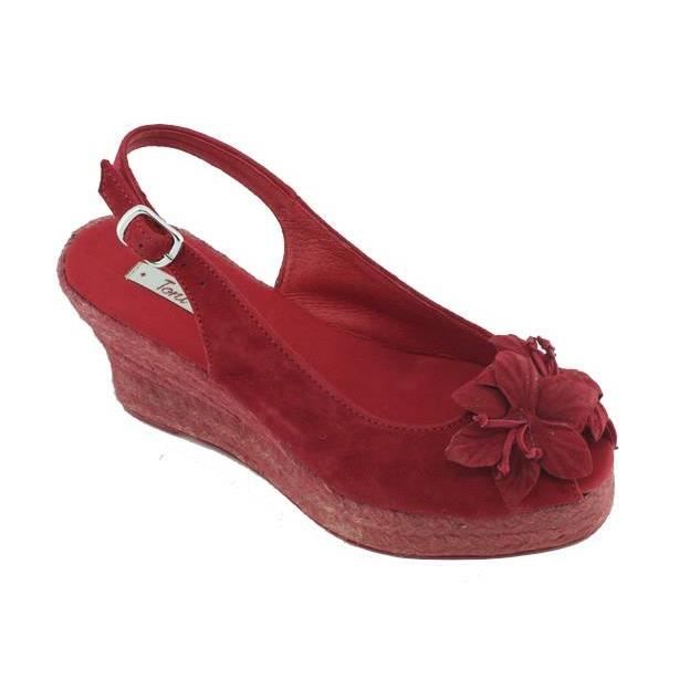 Sandale Espadrille Compensee Cla Achat Vente Sandale Espadrille Compense Rouge Pas Cher Soldes Cdiscount