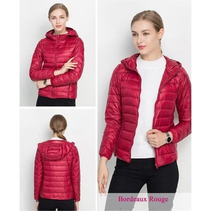 Doudoune femme deals legere rouge