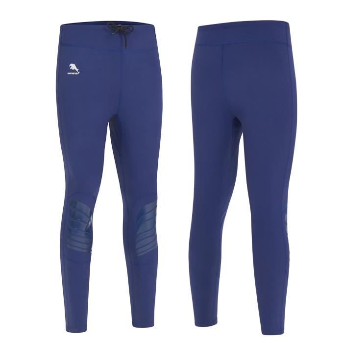 hommes combinaison pantalon - 2mm collants en néoprène, combinaison de plongée adultes pantalons de plongée maillots de bain bleu