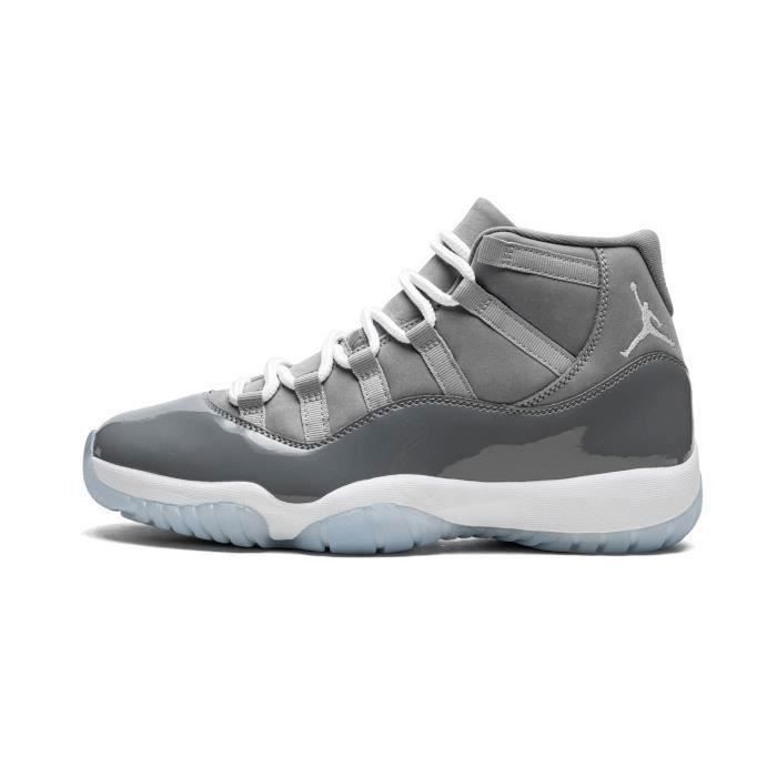 Basket Air Jordan 11 Retro Cool Grey Nike Chaussures Homme Femme Cuir Lacets Blanc Cdiscount Chaussures