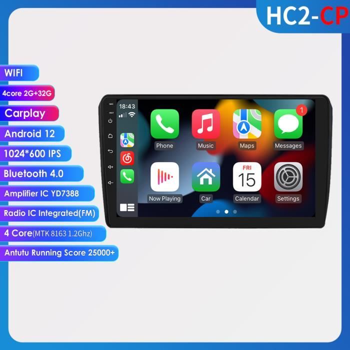2+32G Lecteur multimédia de voiture Android pour AUDI A3 2003-2011 2012 2013 GPS Navi stéréo Audio tête unité AutoRadio Carplay 2din