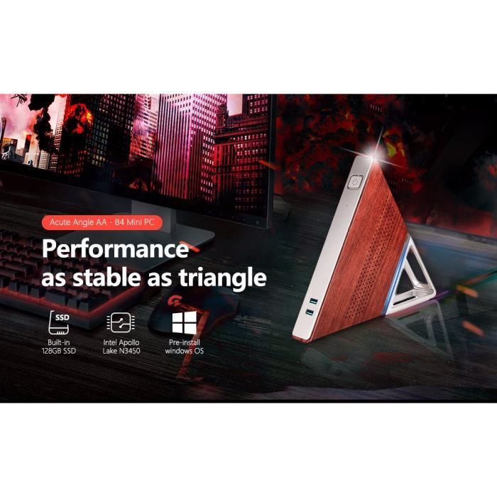 Angle aigu AA - Mini PC 8 Go de RAM + 64 Go +