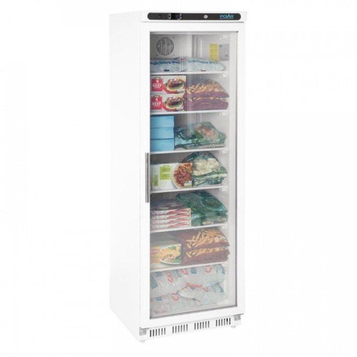 Vitrine réfrigérée négative 365 Litres 1 porte vitrée double vitrage blanche 500 W 220 V - MONO