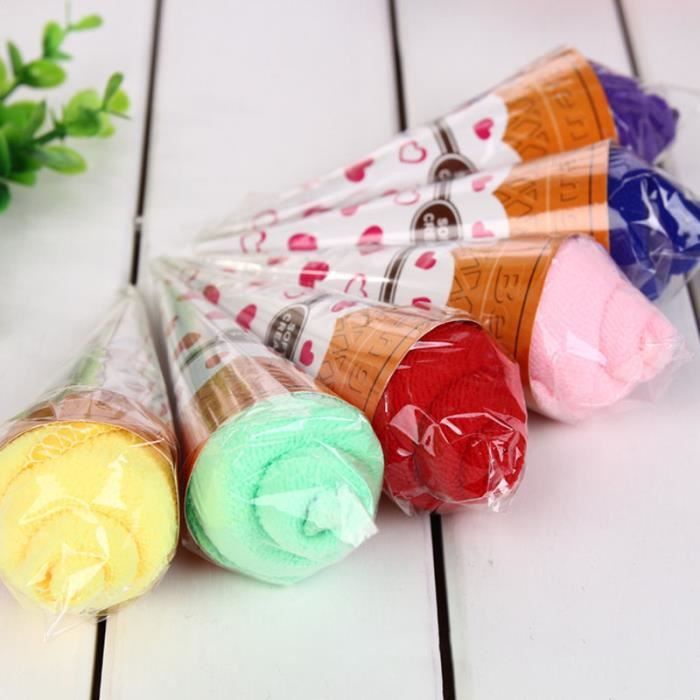 1 Pcs Gant De Toilette Serviette Gateau Forme Cadeau Doux Pour Le