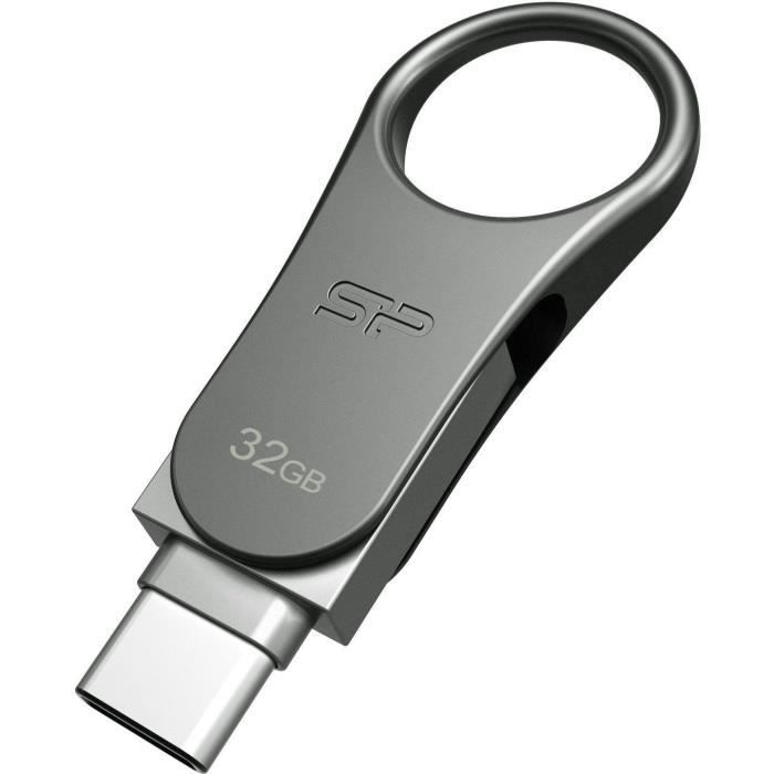 SILICON POWER Clé USB 3.0 C80 - 32 GB - Argent