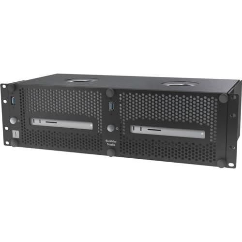 RackMac Studio - SONNET - Boîtier noir - Rack-montable - Espace de rangement - Design élégant