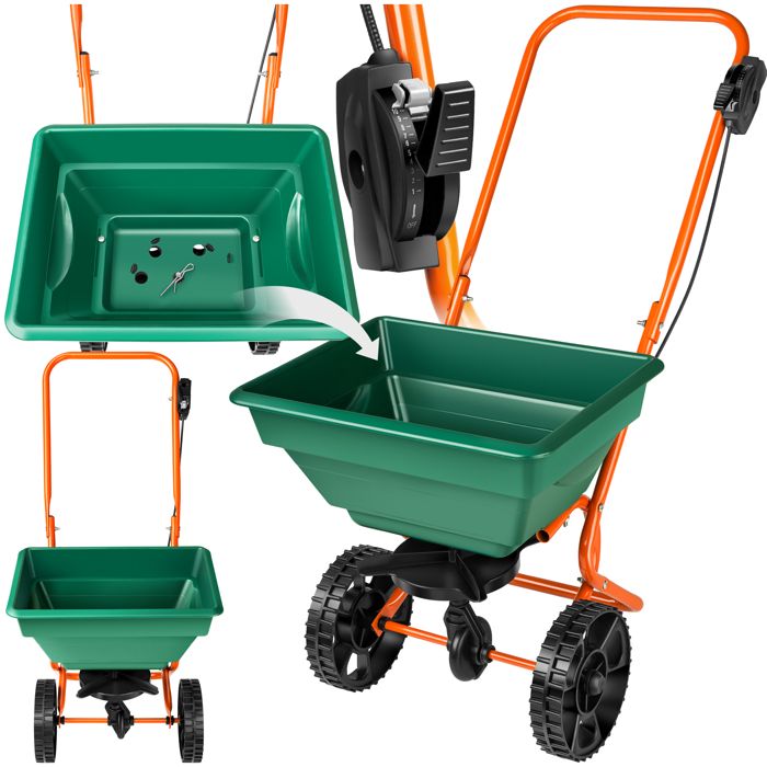 Épandeur - TECTAKE - Épandeur en polypropylène 25 litres 75 x 46 x 105 cm - Vert