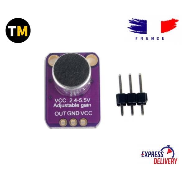Microphone GY-MAX4466 Capteur avec Gain réglable Arduino 