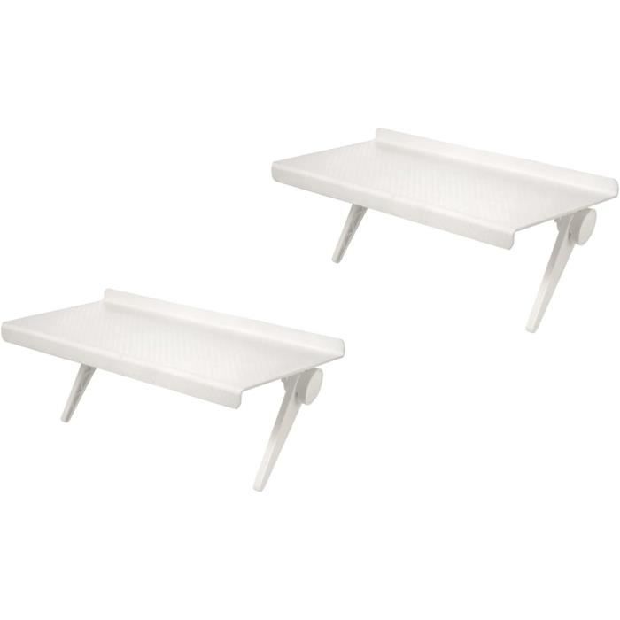 Inheming Étagère TV Supérieure Réglable – 2 Pièces Support Écran Noir, Idéal Pour Décodeur, Routeur, Barre De Son – Installation Sans Outils