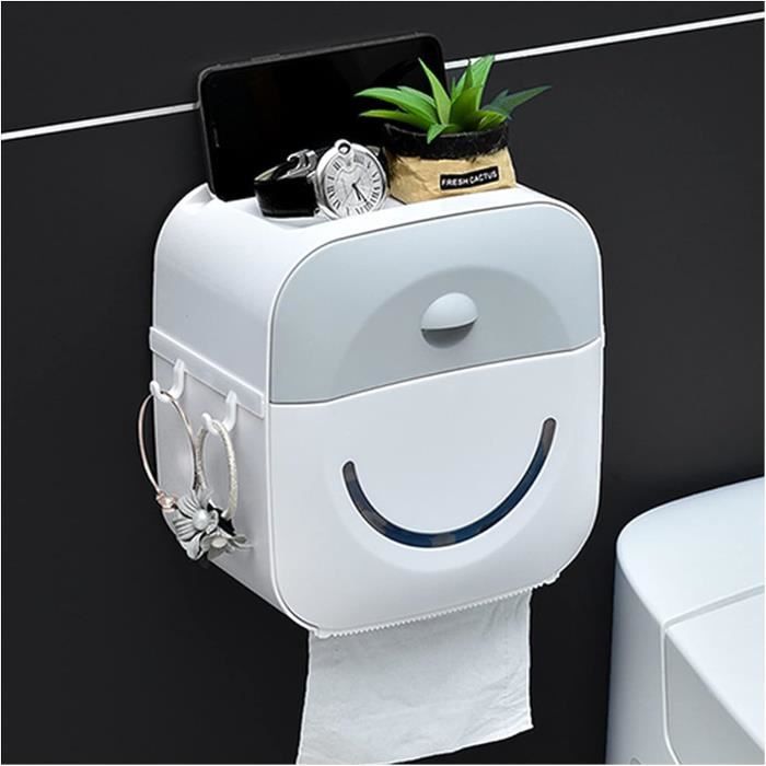 Distributeur Rouleau Papier Toilette Porte Papier Toilette Mural Colist - Blanc - Imperméable Et Anti-poussière Accessoire Sanitaire