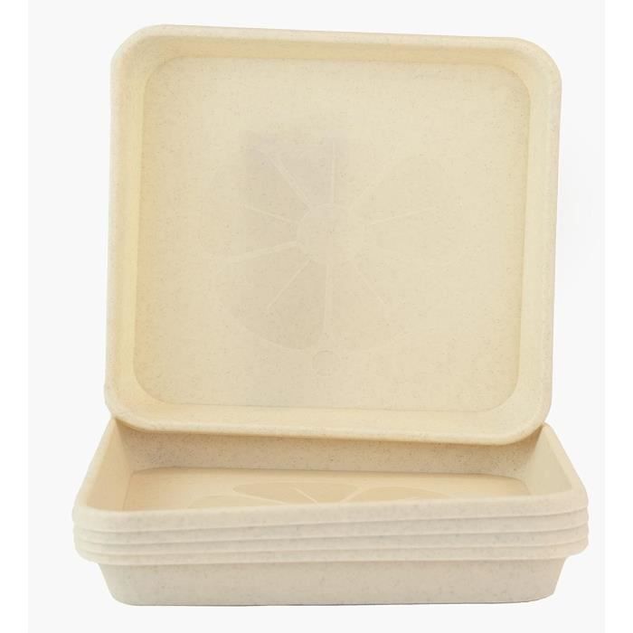 Lot De 20 Soucoupes Plastique Pour Pots De Fleurs - 4 Tailles (21cm à 11cm) - Étanches, Légères Et Stables - Pour Intérieur & Extérieur
