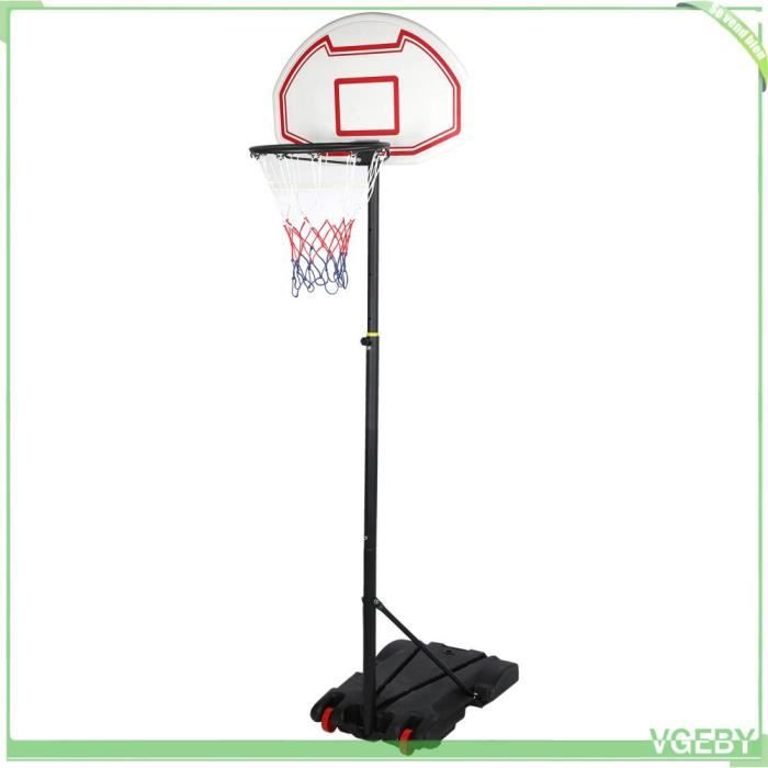 Panier De Basket KOMFOTTEU Réglable De 155 à 310 Cm - Support Portable Avec Base Remplissable (35L / 39kg) - Extérieur - Enfants Et Adultes