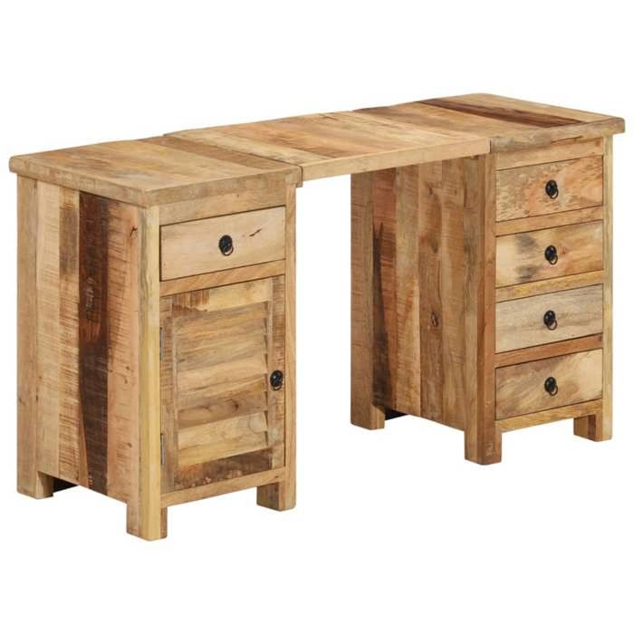 vidaXL Bureau à caissons Bois de manguier massif 140x50x77 cm 338209