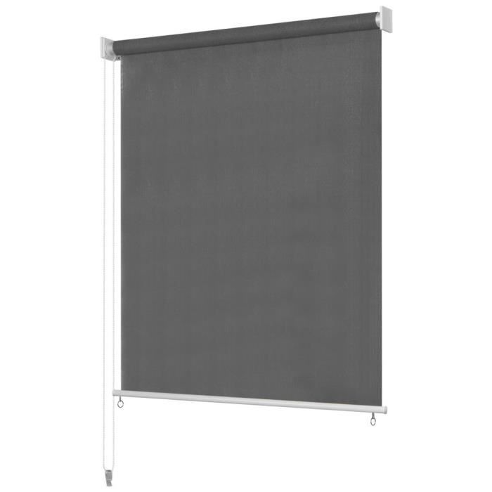 VidaXL Store Roulant Extérieur Rétractable Vertical 200x270 Cm Anthracite – Protection UV & Chaleur Pour Balcon, Terrasse, Pergola