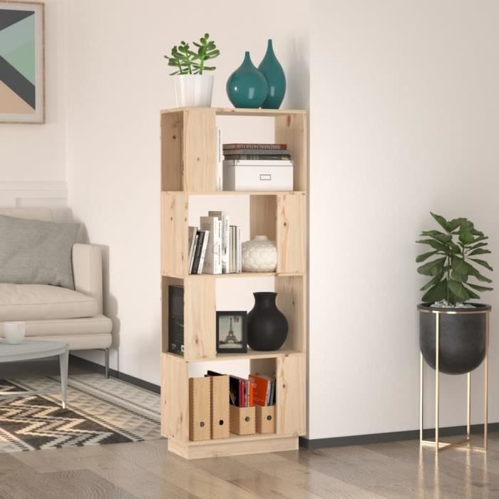 vidaXL Bibliothèque-Séparateur de pièce 51x25x132 cm Pin solide