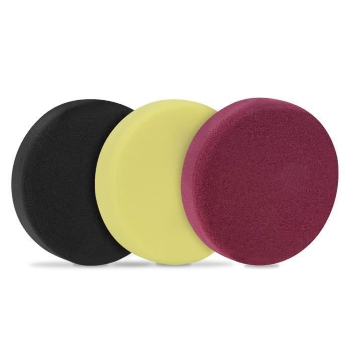 Kit 17 Tampons Polissage Mousse 125mm SIQUK Pour Voiture - Polisseuse & Lustrage Complet